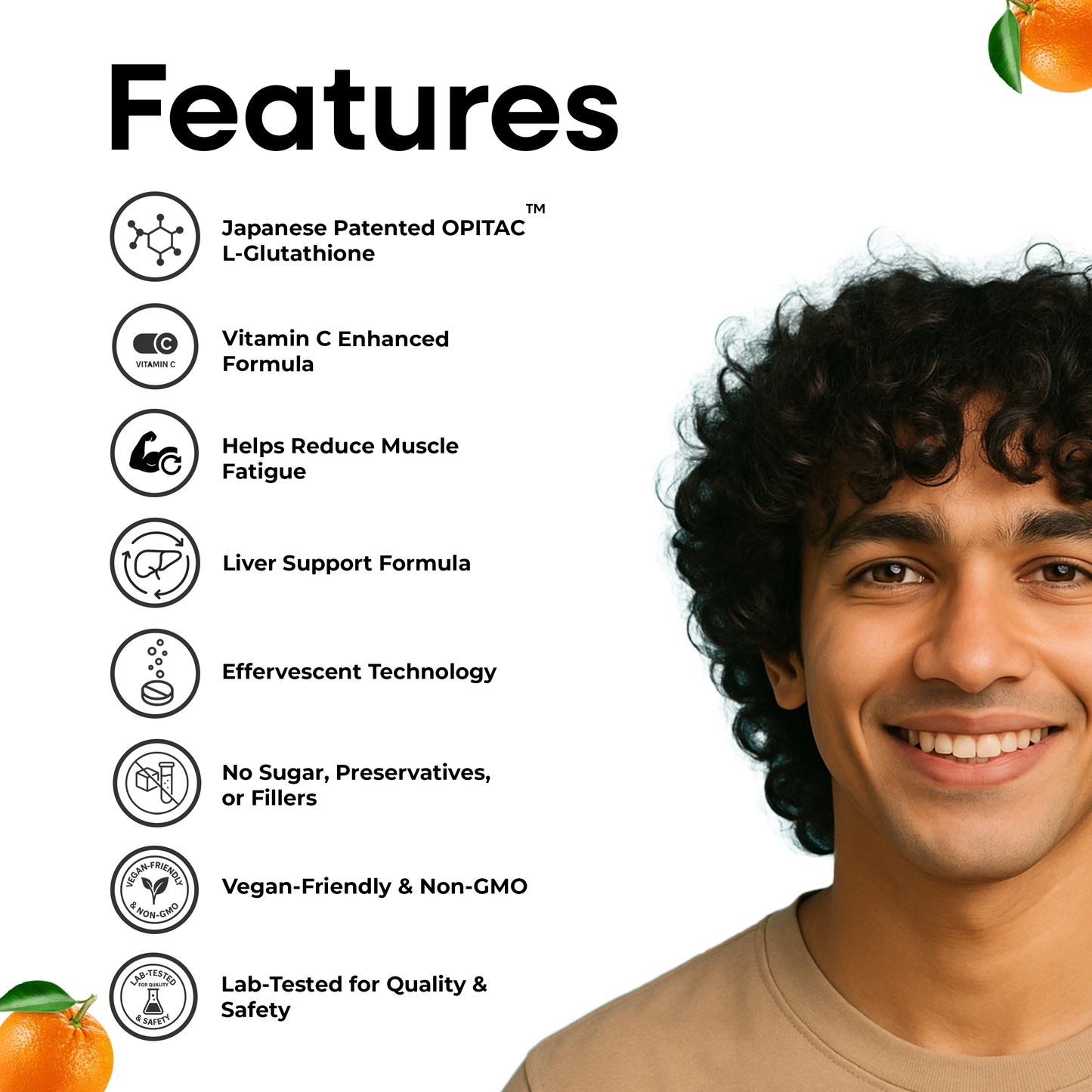 Glutathione Orange Effervescent Tablets – Skin Brightening & Radiant Glow with Vitamin C