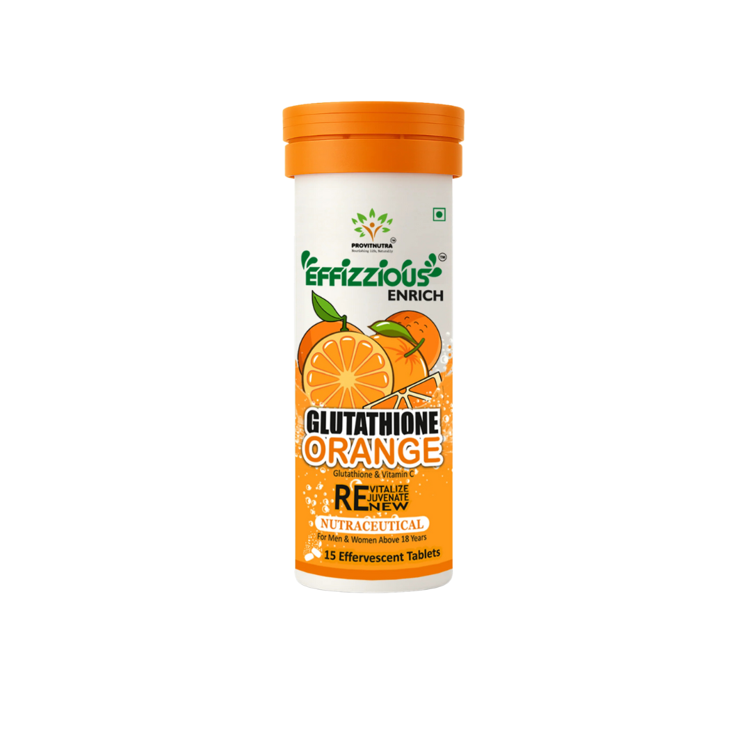 Glutathione Orange Effervescent Tablets – Skin Brightening & Radiant Glow with Japanese OPITAC Glutathione & Vitamin C