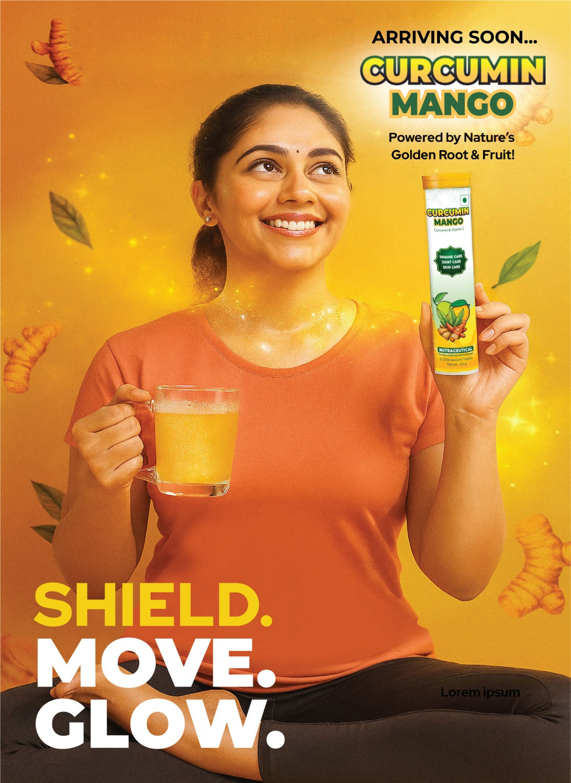 Curcumin Mango – Triple Action Immune, Joint & Skin Health Effervescent Tablets