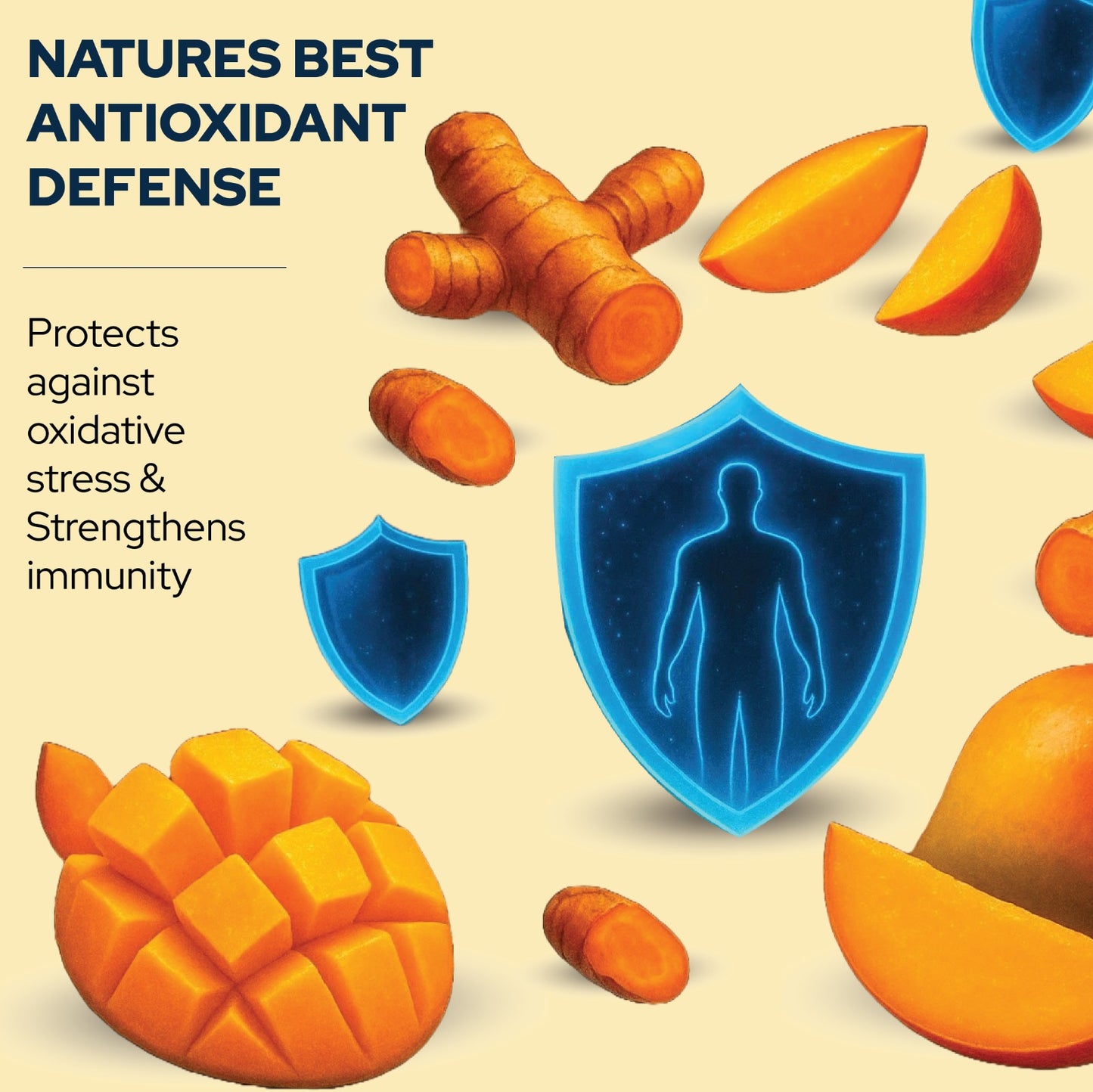 Curcumin Mango – Triple Action Immune, Joint & Skin Health Effervescent Tablets