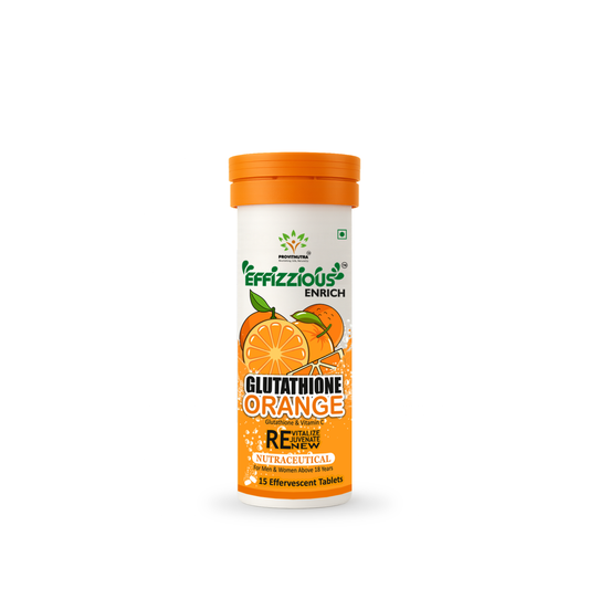 Glutathione Orange Effervescent Tablets for skin health and antioxidant support