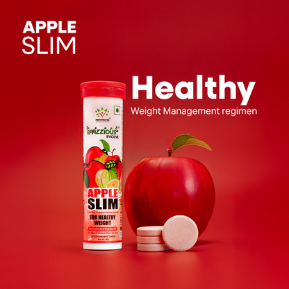 Apple Slim Effervescent Tablets - Apple Cider Vingar + Garcinia for Weight Management