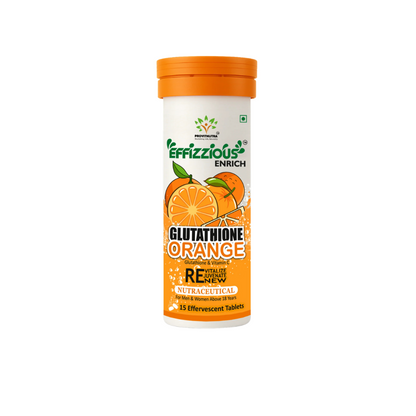 Glutathione Orange Effervescent Tablets – Skin Brightening & Radiant Glow with Japanese OPITAC Glutathione & Vitamin C