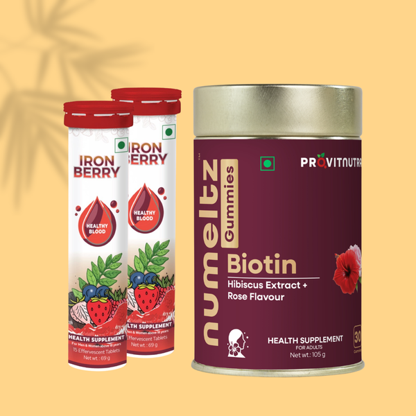 Strong Hair & Iron Combo (2 Iron Berry + 1 Biotin)