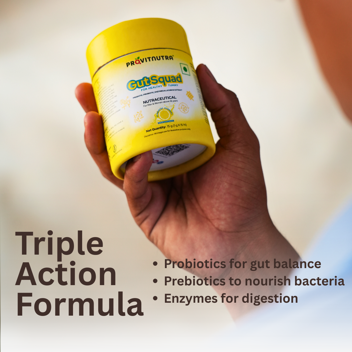 GUT SQUAD : Probiotics + Prebiotics + Digestive Enzymes : Daily Gut Wellness