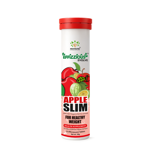 Apple Slim Effervescent Tablets - Apple Cider Vingar + Garcinia for Weight Management