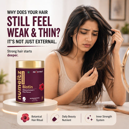 BIOTIN GUMMIES : Hair, Skin & Nails Wellness | Hibiscus + Zinc + Vitamins C & E