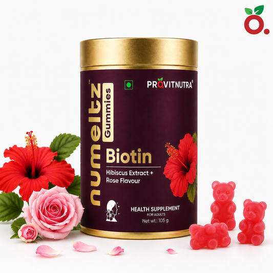 BIOTIN GUMMIES : Hair, Skin & Nails Wellness | Hibiscus + Zinc + Vitamins C & E