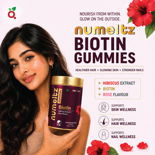 BIOTIN GUMMIES : Hair, Skin & Nails Wellness | Hibiscus + Zinc + Vitamins C & E