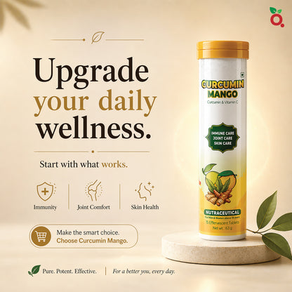 CURCUMIN MANGO Effervescent Tablets  : 95% Curcumin + Vitamin C