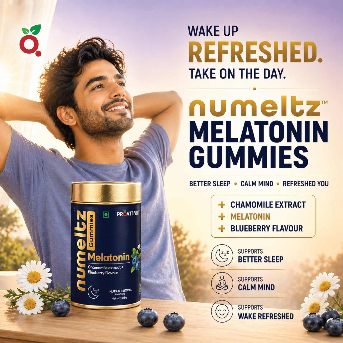 MELATONIN GUMMIES : Sleep Support | Herbal Calm Blend