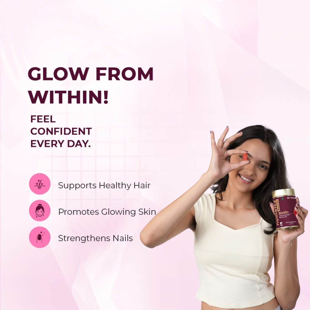 BIOTIN GUMMIES : Hair, Skin & Nails Wellness | Hibiscus + Zinc + Vitamins C & E