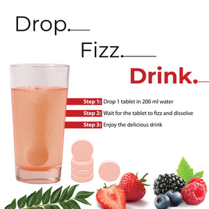 Iron Berry Effervescent Tablets – Plant-Based Iron + Vitamin C, B12 & Folic Acid for Energy & Haemoglobin Support