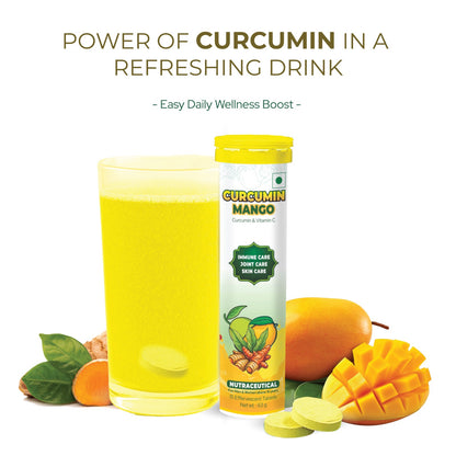 Curcumin Mango – Triple Action Immune, Joint & Skin Health Effervescent Tablets