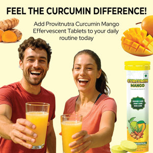 Curcumin Mango Effervescent Tablets – Curcumin 95% + Piperine + Vitamin C for Immunity, Joint Care & Skin Health