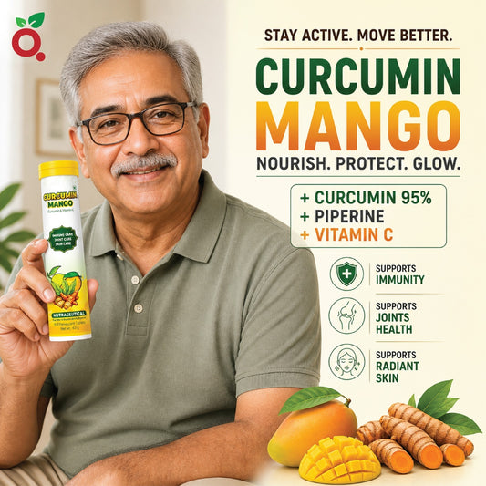 CURUCMIN MANGO Effervescent Tablets  : 95% Curcumin + Vitamin C